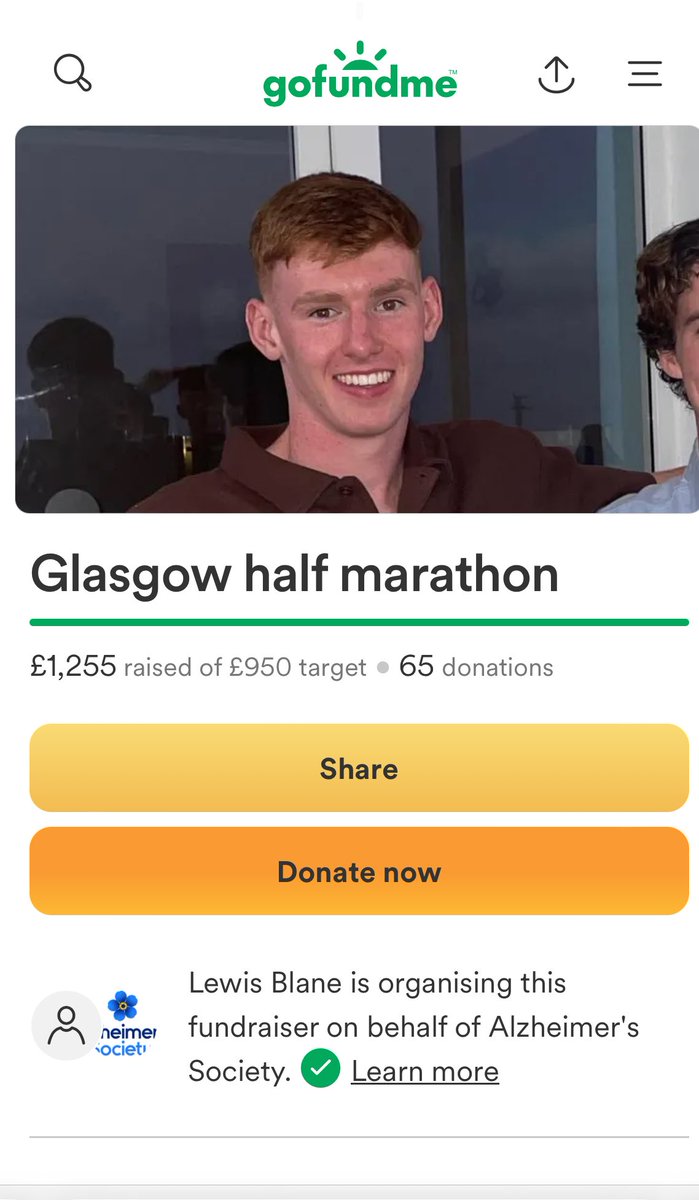LewisBlane1's tweet photo. 1 hour &amp; 41 minute half marathon a few weeks ago whilst also raising £1255 for Alzheimer’s society. Massive thanks to everyone that donated &amp; shared 👏🏽 https://t.co/MFN3iONVzd