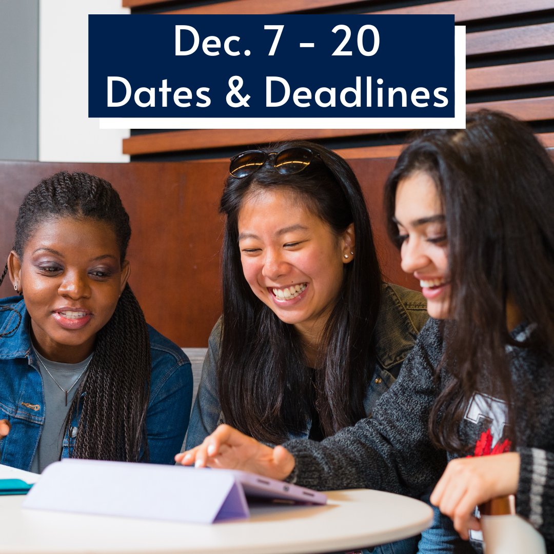 📌December 7: Deadline to request LWD from Fall F courses; last day to add or remove a CR/NCR option for Fall F courses 📌December 9-20: Final exams in F courses, term tests in Y courses Find all important dates & deadlines here: artsci.utoronto.ca/current/dates-… #UofT #Woodsworth #ArtSci