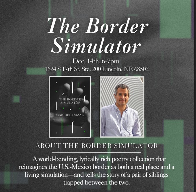 gabedozal (@gabbydozal) on Twitter photo Nebraskans! Lincoln-ites! I would love for you to join me and James Butler-Gruett for a night of poetry, fiction, and simulations! Thursday December 14th at 6pm at Indigo Bridge Book Store! <a href="/BridgeIndigo/">Indigo Bridge</a> Nebraskans! Lincoln-ites! I would love for you to join me and James Butler-Gruett for a night of poetry, fiction, and simulations! Thursday December 14th at 6pm at Indigo Bridge Book Store! <a href="/BridgeIndigo/">Indigo Bridge</a>