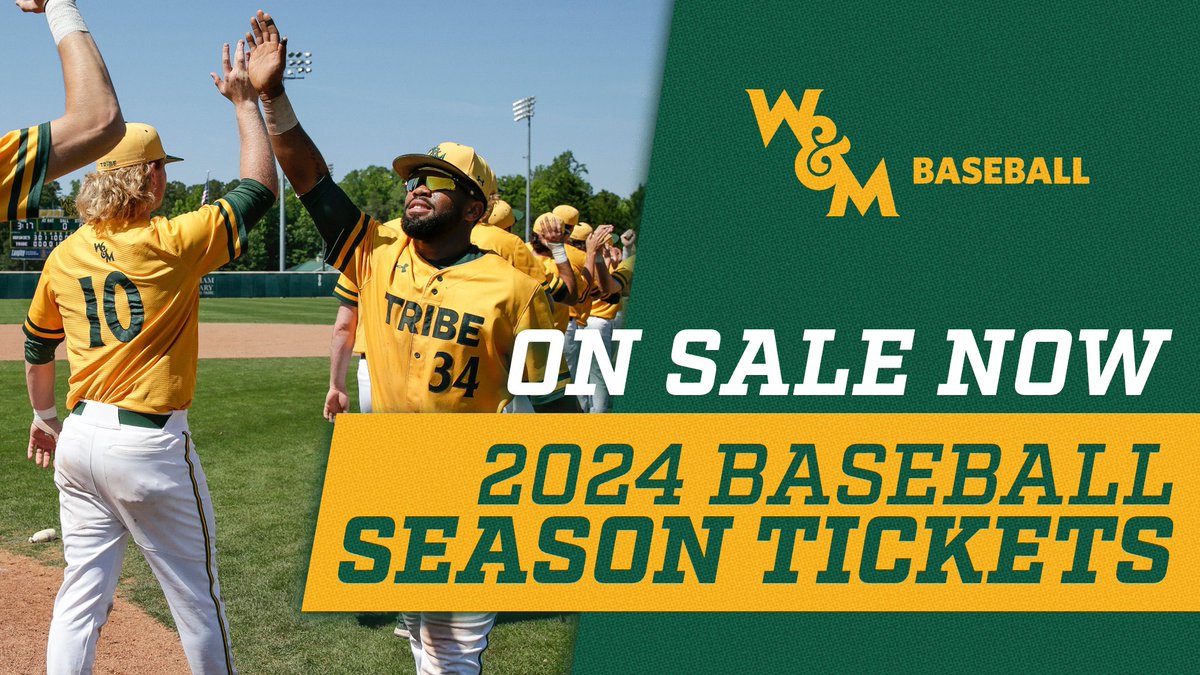 2024 Baseball season tickets are available now!

🎟️:  go.wm.edu/Pbv71F