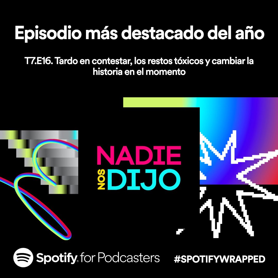 Nuestro #SpotifyWrapped2023 🔥 

Nos volvemos a escuchar el próximo martes 12 de diciembre en tu plataforma fav de podcast, y ahora también en YouTube.