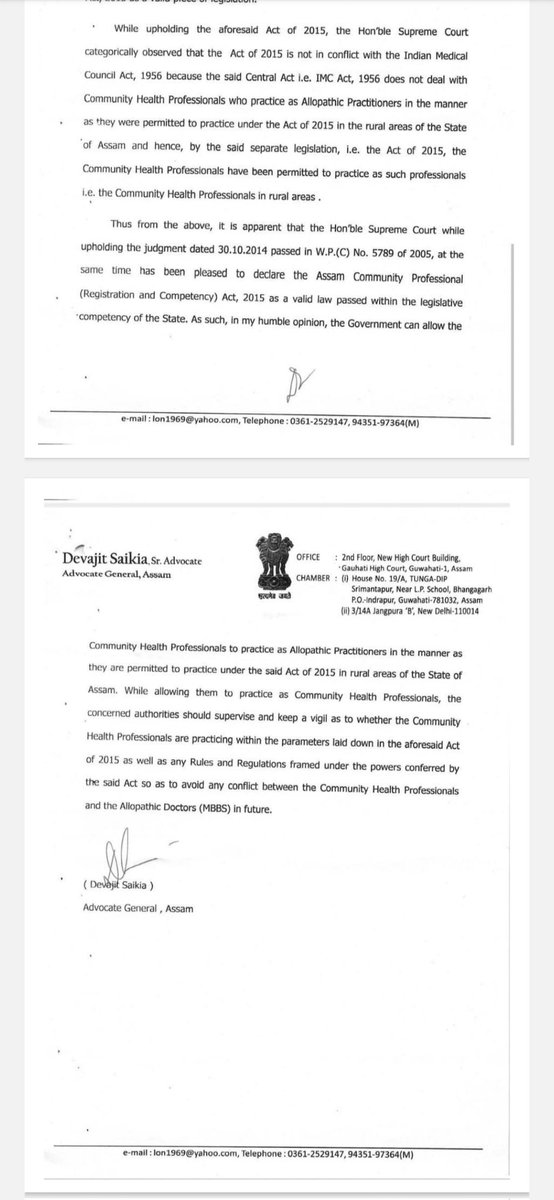 RuralHealthPra1's tweet photo. @himantabiswa Sir please help us revive our status of Allopathic practitioners As per view of Advocate general of Assam .Sir please https://t.co/iymgUpI39L