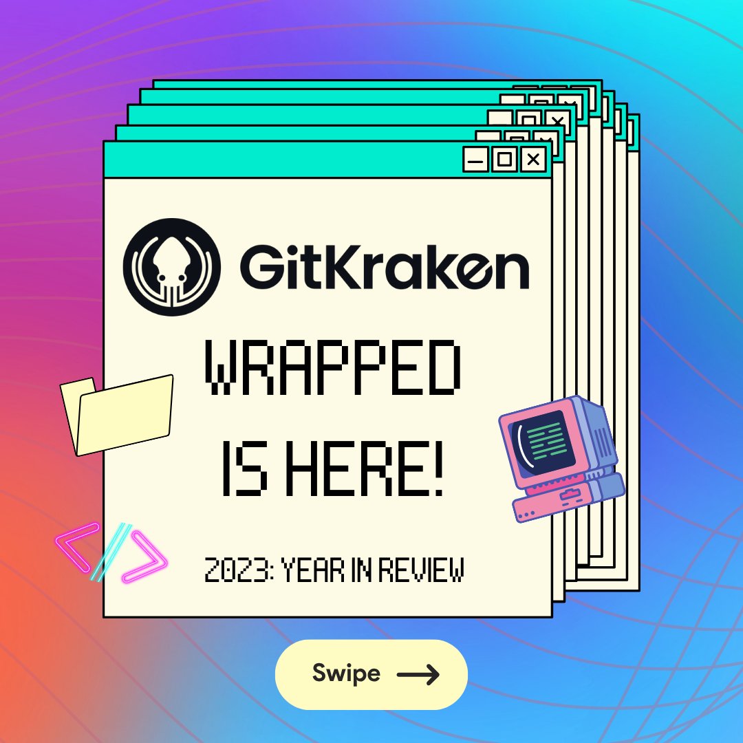 GitKraken's tweet image. 🎧 Move over Spotify Wrapped, it&apos;s time for #GitKraken Wrapped! 🐙  

What a year it&apos;s been! We&apos;ve rolled out several updates for GitKraken Client and #GitLens, enhancing coding workflows and developer collaboration like never before. 

And you’ve been incredible – the volume of…