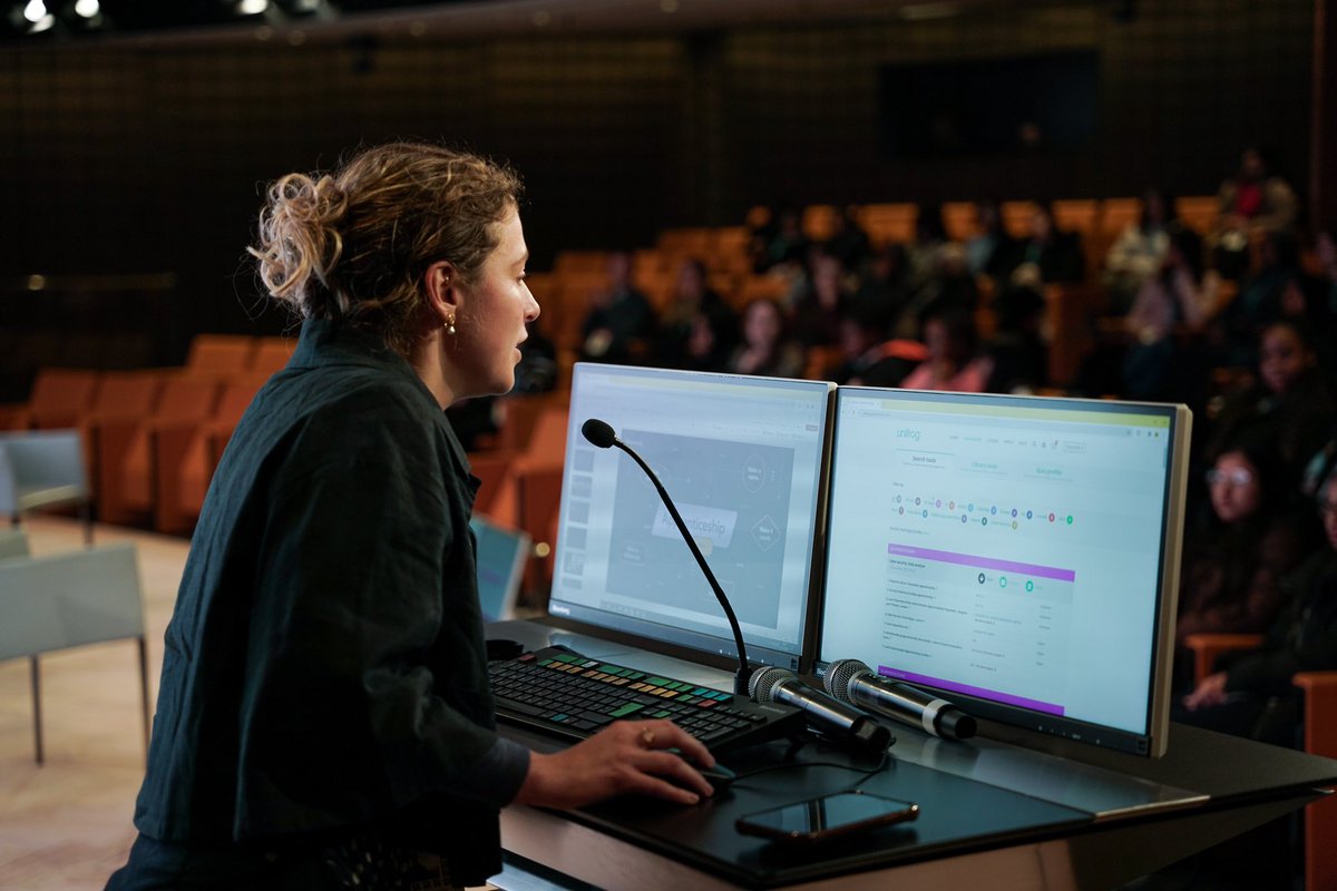 Earlier this week, I presented to female sixth form students interested in STEM at Bloomberg. It was to demonstrate how easy it is to find Apprenticeship opportunities through Unifrog. Students were super engaged and asking so many questions throughout the day! 🔥