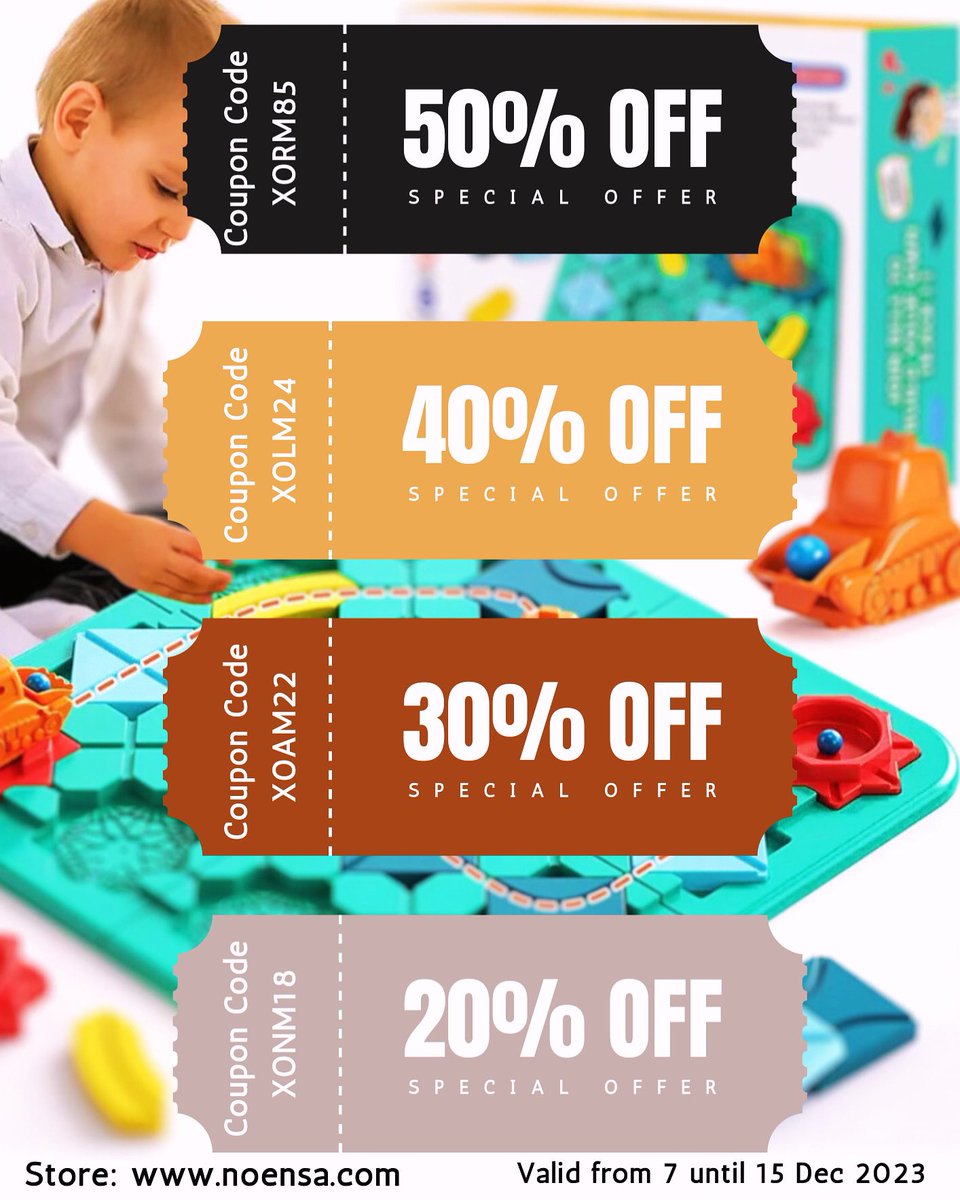 samleidaniels's tweet photo. @eNCA Up to 50% OFF! Use Discount Codes at checkout:

XORM85- 50% OFF
XOLM24- 40% OFF 
XOAM22- 30% OFF 
XONM18- 20% OFF

Unlock Your Child's Creativity! ✨ Logical Road Builder Game - Ideal for Ages 3-10! 

https://t.co/XEmLuSNaIy https://t.co/sGBerPBxcU
