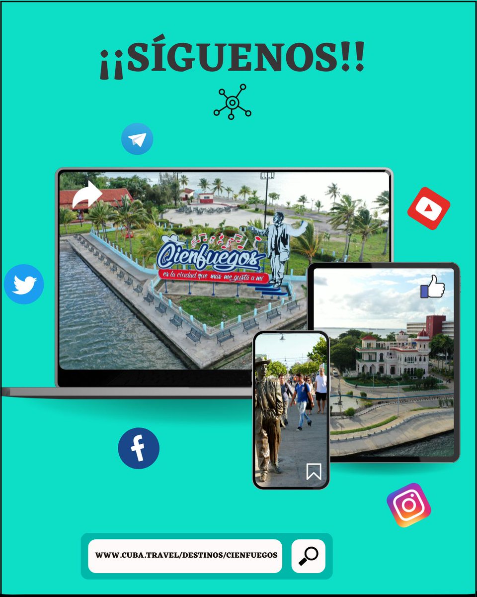 cfgostravel's tweet photo. 😎Hoy te invitamos a que nos sigas, así te podremos responder con inmediatez desde cualquiera de las redes en las que estamos 😉¿No te animas? 

📲 Síguenos: https://t.co/2tUAU7XueA

#CubaUnica #CienfuegosTravel #CubaÚnica https://t.co/MCznEpx7OV