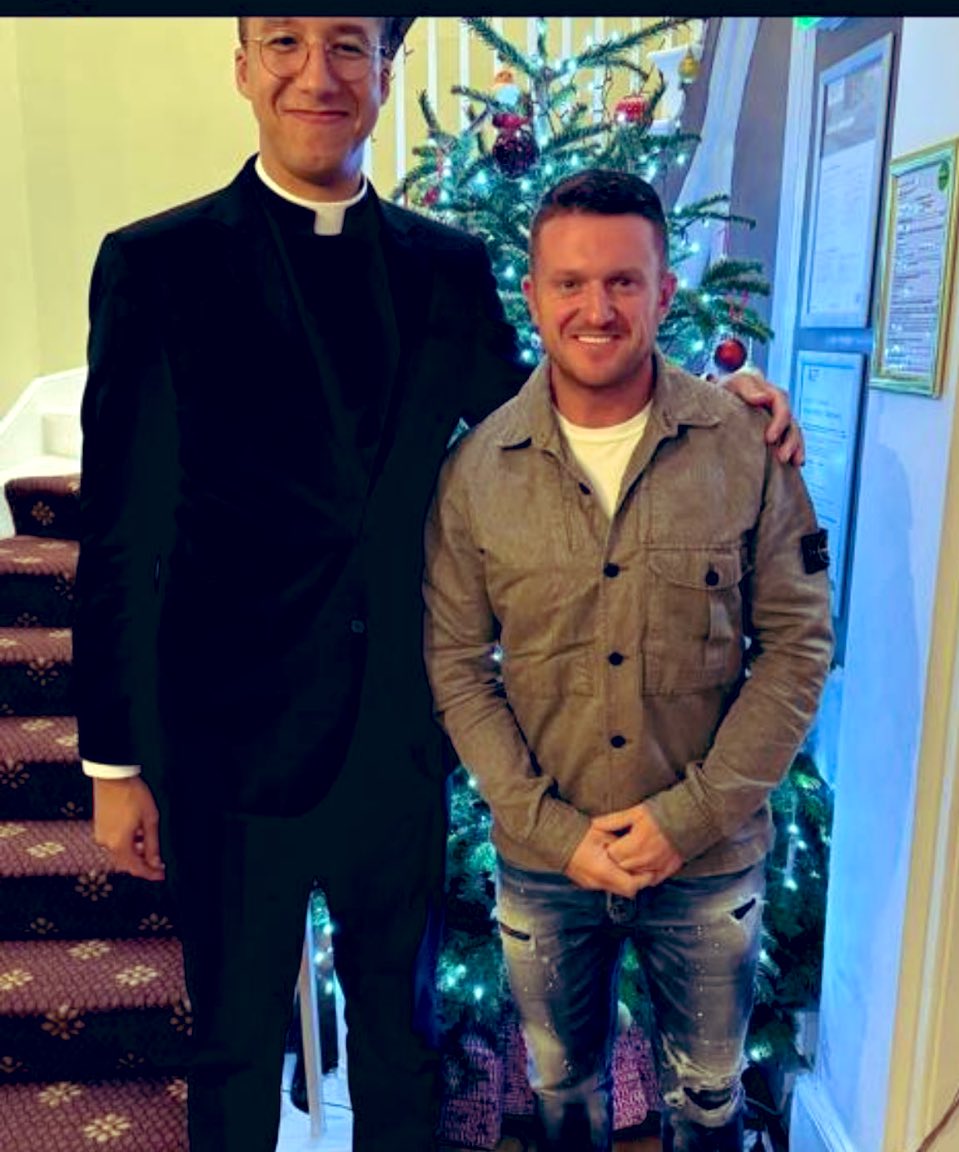 Always a bit worrying when you see a priest this close to a little boy. 
I hope the wee lad in the Mothercare (age 8-9 Years) jeans is ok…

…OH WAIT