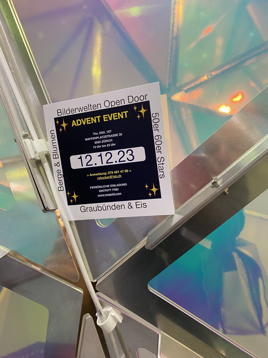 rstocker_sky's tweet image. #ADVENTEVENT 1️⃣2️⃣•1️⃣2️⃣ Einladung

Ronny Stocker ladet Dich/Sie persönlich ein:

🌟 rsagold.com 📸🌐 
✨ADVENTEVENT🎄
Dienstag, 12.12.23
Türöffnung ab 12 Uhr 
Aktives Programm von 13 Uhr bis 23 Uhr
c/o 
The_RSA_1st / 
Ronny Stocker
Waffenplatzstrasse 35
8002 Zürich
🌌…