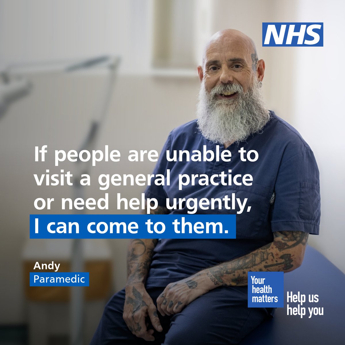 'At many GP surgeries, there is a range of health professionals who can help you. A paramedic may be able to visit you at home if you’re unable to come into your practice. Your general practice team is here to help you. ➡️ orlo.uk/QtQYF'