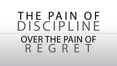 #JimRohn once said, “We must all suffer from one of two pains: the pain of #discipline or the pain of #regret. The difference is discipline weighs ounces while regret weighs tons.”
