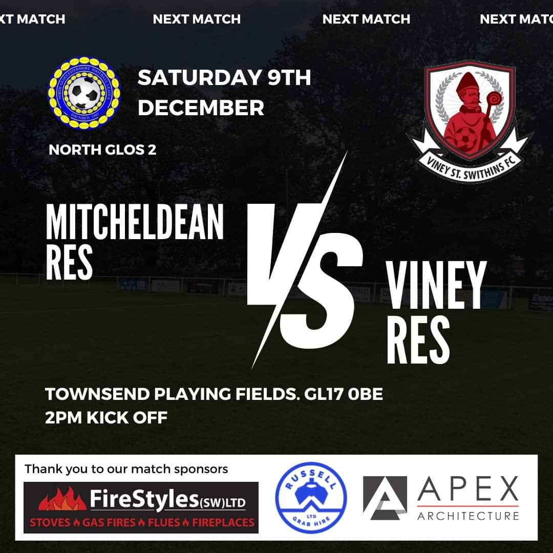 The reserves are also in action this weekend with a huge away game against Mitcheldean Reserves. Thank you to our match day sponsors for your on-going support FireStyles SW Ltd, Apex Architecture Ltd and Russell Grab Hire 👏🏼 #ComeOnYouSaints
