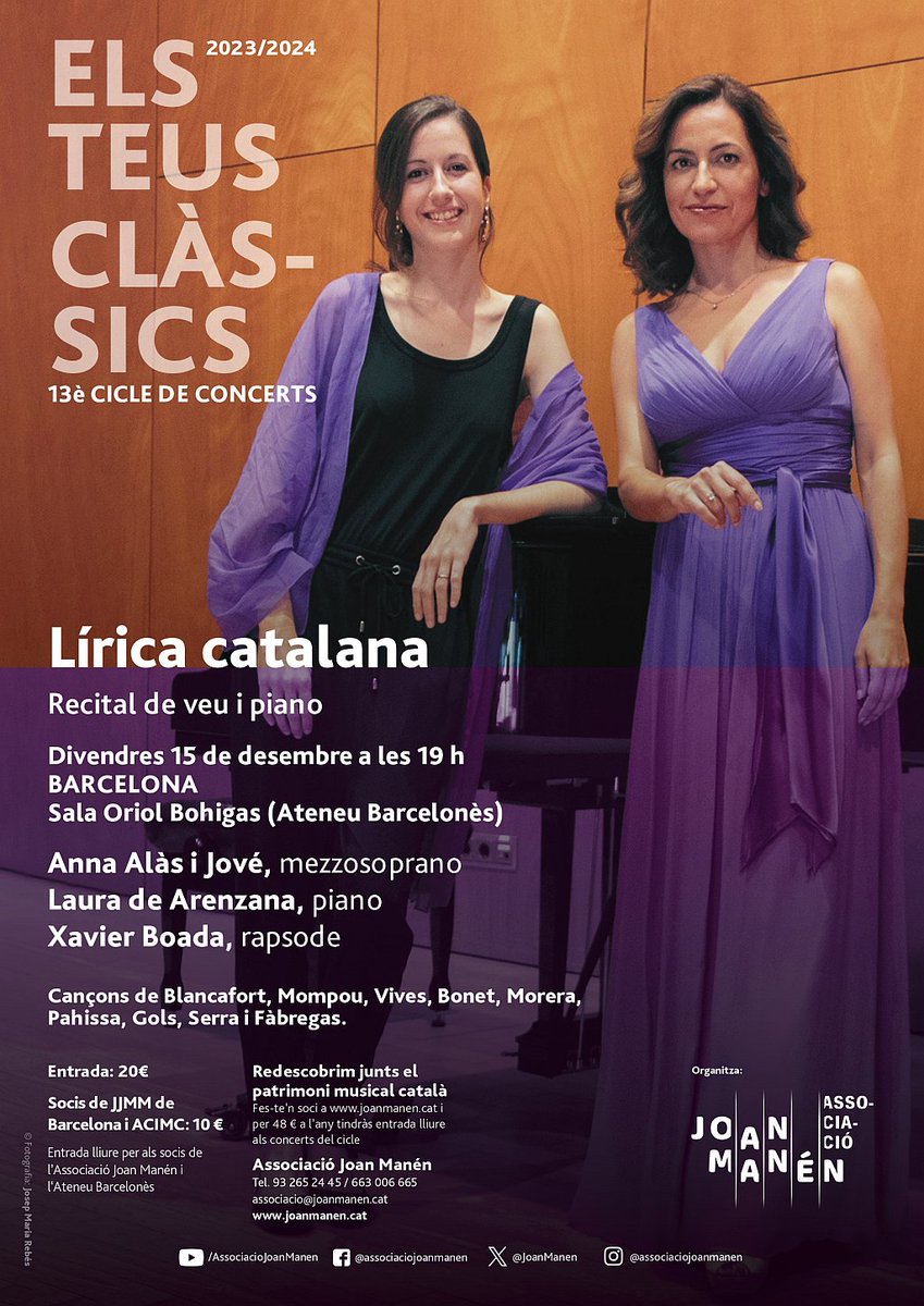 15/12/23 Concert de Blancafort a l’Ateneu Barcelonès | Blancafort, a Spotify - mailchi.mp/84bd7386377e/f…