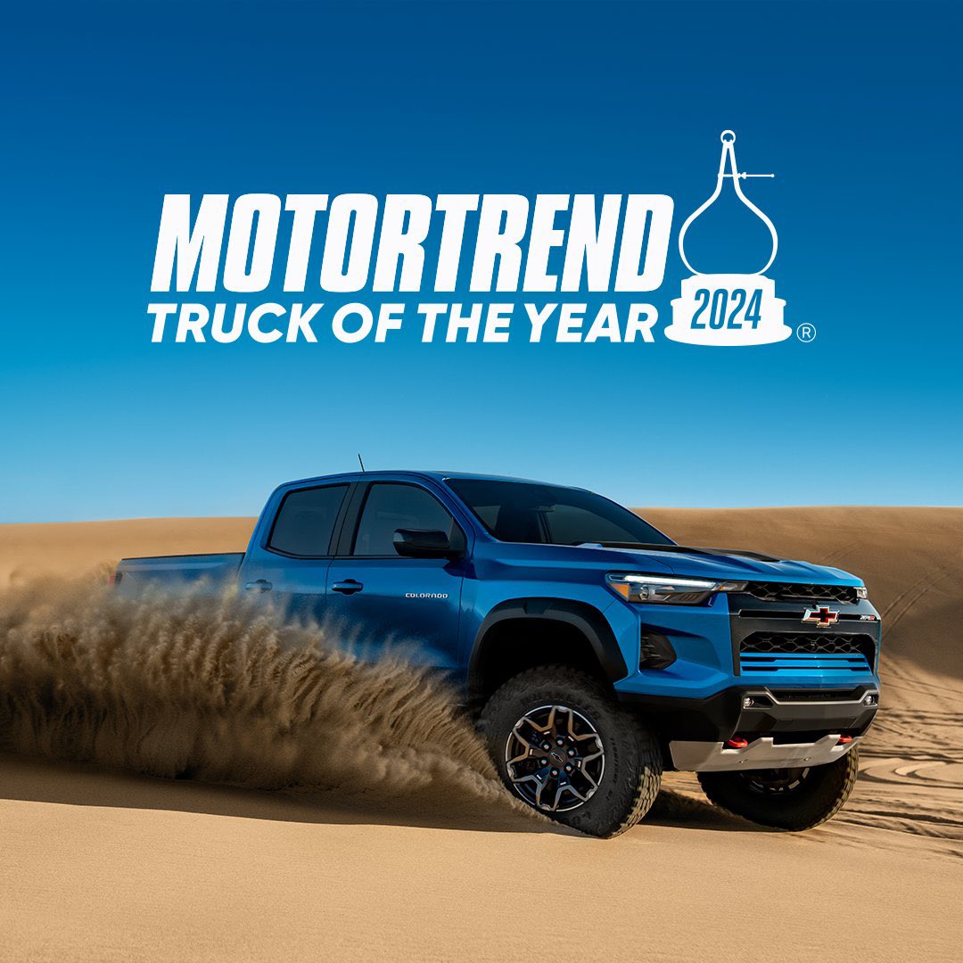 We're proud to share the Chevy Colorado was named the 2024 MotorTrend Truck of the Year®, excelling in six categories to win the title.

Thank you to the Wentzville Assembly team for the skilled #mfg work that puts this winner together. 💪