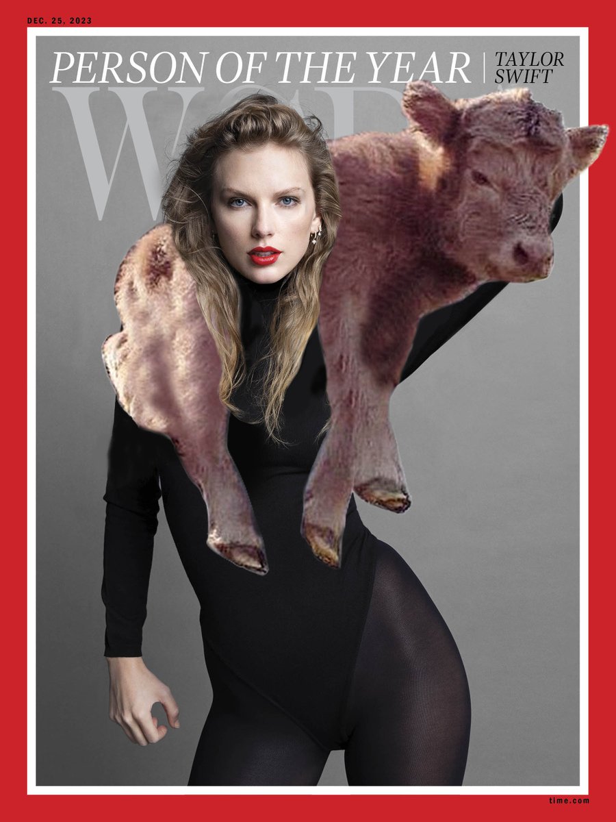 WSDAgov's tweet photo. Huge congrats to Taylor Swift for being named Time magazine’s Person of the Year! 🏆 I mean, “it’s just her,” carrying a cow. 🐄 Is there anything she can't do? Moooove over paparazzi, we've got a new kind of moos-sic video in the making! Ba Da Ding.
#CowCarry #NewTrendAlert https://t.co/mggBNqewNw