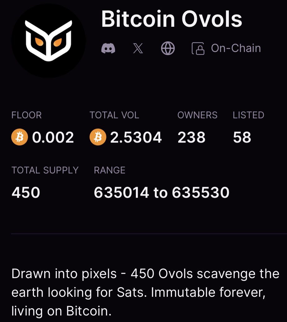 CHEDAR_SOL's tweet photo. @OvolsNFT is introducing some amazing tech with a partnership at @JupiterExchange but did you know they have a secret collection that is #Sub1million inscriptions on #BTC Don’t sleep on this one 😉 #NFA 
Come check out @MEonBTC 
https://t.co/TSAoQOkVqV https://t.co/HgyKXUVHY4