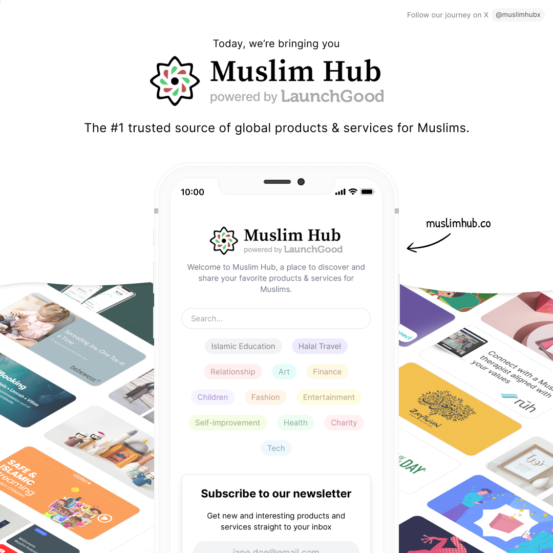 🚀 Introducing Muslim Hub 🎉: Your one-stop platform for the latest Muslim-aligned products and services! 🌙 Explore now at muslimhub.co and don't forget to subscribe for updates. 🚀 Think producthunt.com meets Muslim directory! 😊