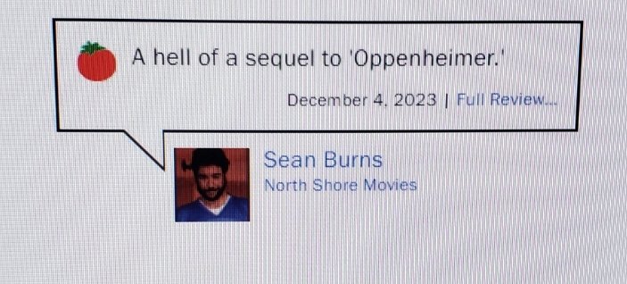 TheRealBA's tweet photo. @Nerdrotics Ripped from a Rotten Tomatoes review earlier this week. Credit @SeanMBurns https://t.co/mUhomoNKiL