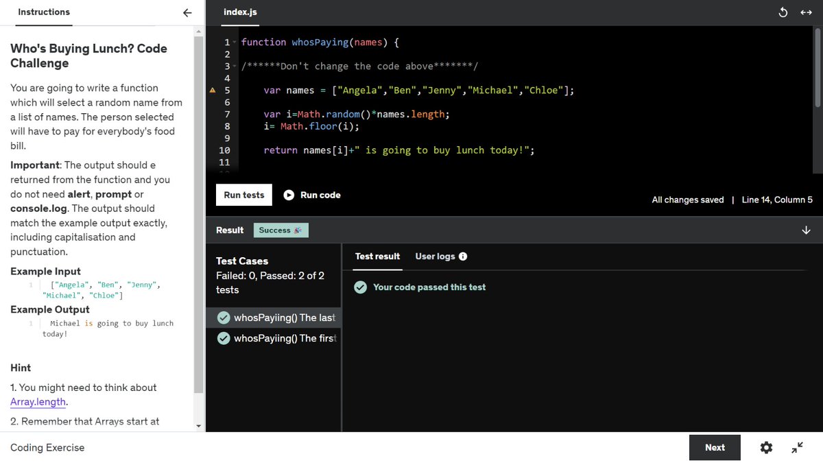 AWebwiz43143's tweet image. #100DaysOfCode #webdevelopment #challenge    
Day 4  :  JavaScript   

Adding elements and Intermediate Array Techniques
Who&apos;s buying lunch?
Control Statements: While Loops
99 Bottles challenge
For loops
Fibonacci Code Challenge
@yu_angela 

#fullstackdeveloper 
#developers