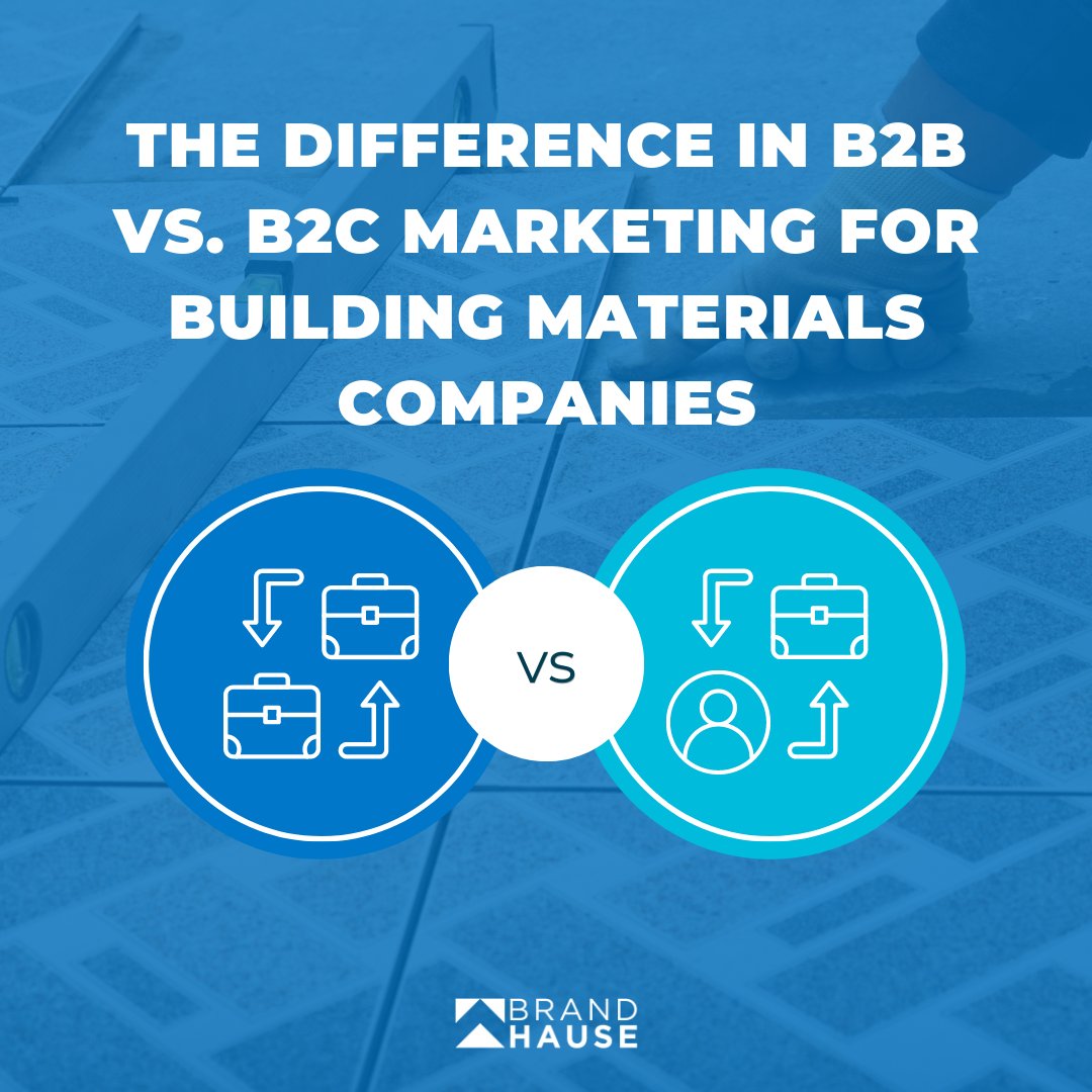 Understanding the differences between B2B and B2C marketing can make all the difference for #buildingmaterials companies. Check out our latest blog post to learn more: brandhause.com/b2c-vs-b2b-mar…

#B2Bmarketing #B2Cmarketing #marketing #brandhause #buildingmaterialsmarketing