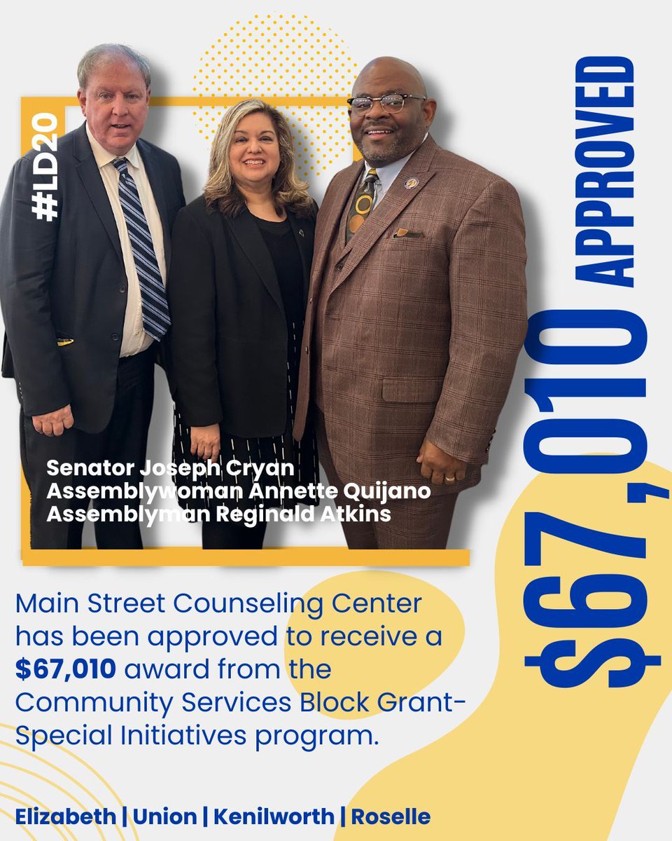 ✨ WIN FOR #LD20 ✨  | This award will provide funds to help more vulnerable community members access trauma-focused mental health treatment. This grant will provide salary funding for expanded services from August 1 to September 30, 2023 for FY22.  #ReginaldAtkins