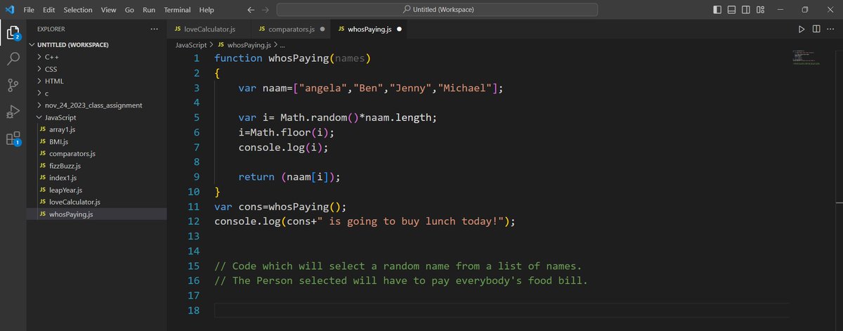 AWebwiz43143's tweet image. #100DaysOfCode #webdevelopment #challenge    
Day 4  :  JavaScript   

Adding elements and Intermediate Array Techniques
Who&apos;s buying lunch?
Control Statements: While Loops
99 Bottles challenge
For loops
Fibonacci Code Challenge
@yu_angela 

#fullstackdeveloper 
#developers