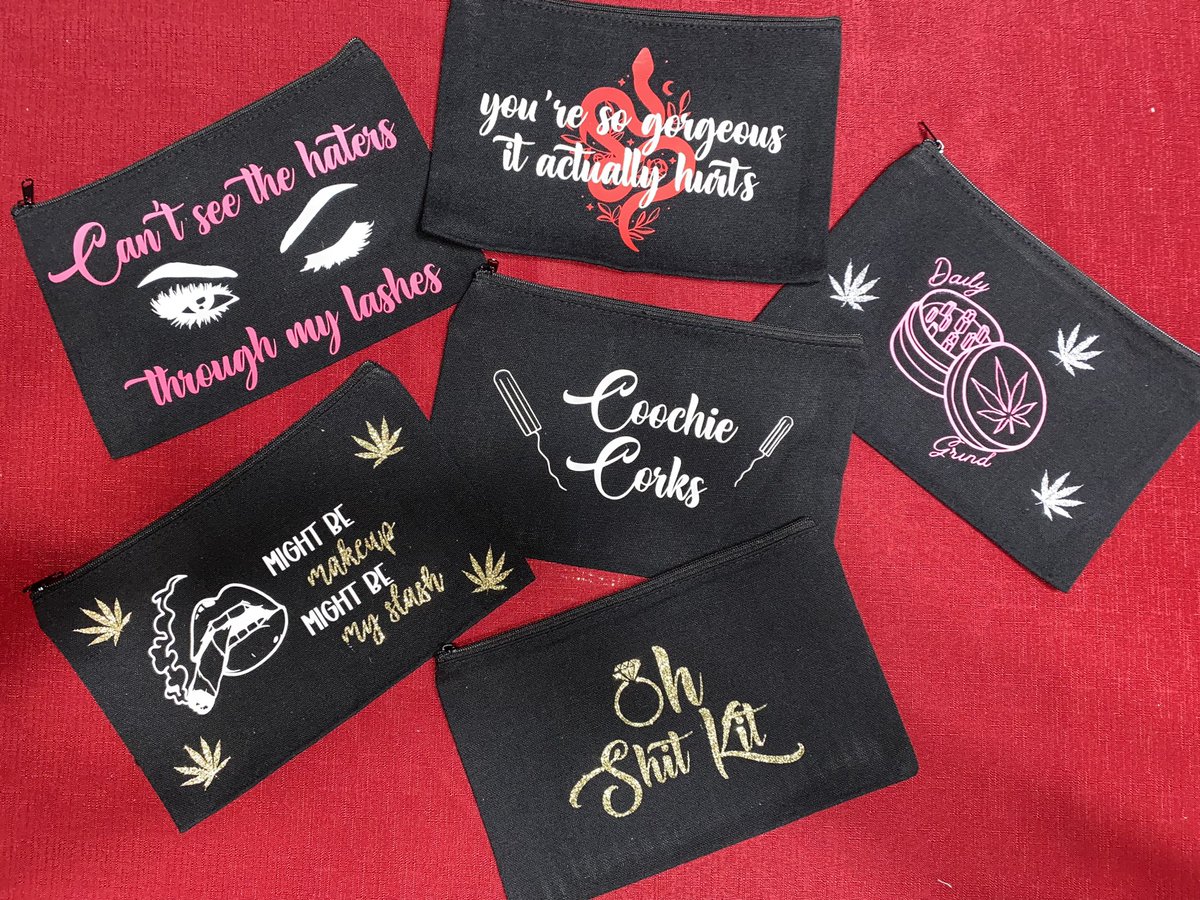 dead2me_customs's tweet photo. PERFECT DISCOUNTED STOCKING STUFFERS!!! 

All pricing INCLUDES shipping📦

Make-up bags: $10
Beanies: $15
Koozies: $7/each, 2 for $12, 3 for $16 https://t.co/2pxf2Ti2ap