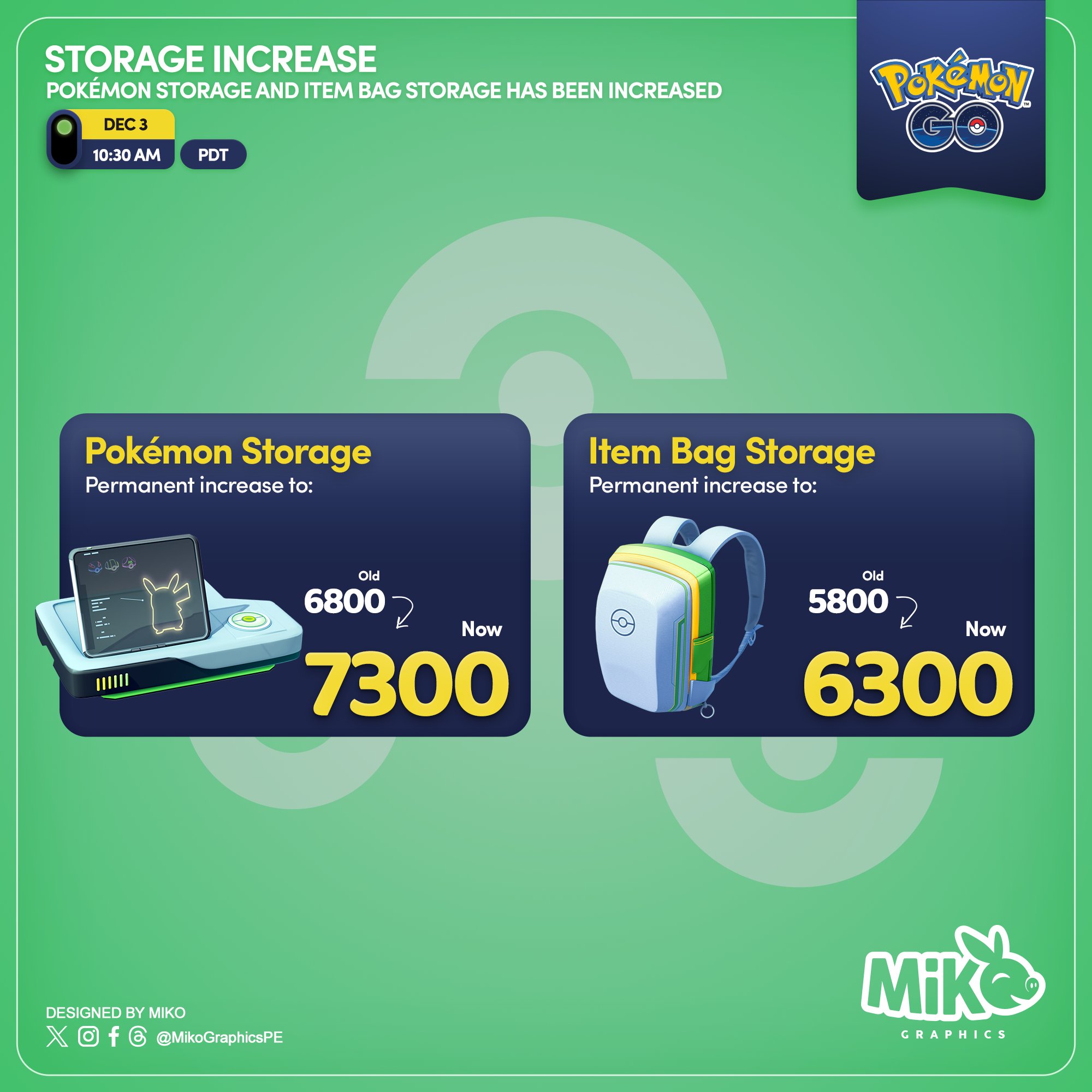 Miko🐽 on X: “⚠️ Pokémon Storage and Item Bag Storage has been 