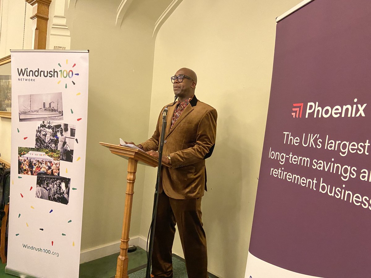 Mr ⁦@ppvernon⁩ welcomes everyone to tonight’s ⁦@100Windrush⁩ launch event in Parliament