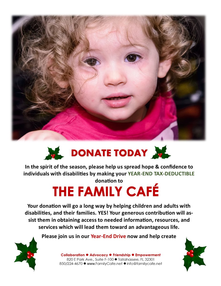 Support The Family Cafe Year-End Campaign! #Florida #disability #disabilities #DisabilityRights #disabilitytwitter