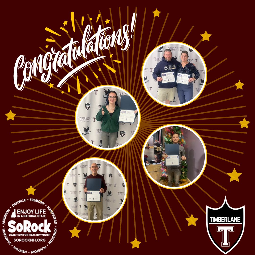 TimberlaneHS's tweet photo. An Owls shoutout to staff members Mr. Pasquini, Ms. Murphy, Mr. Fantasia, and students Logan and Liv! On November 30th, the SoRock Coalition for Healthy Youth held a Community Appreciation Night event to recognize and thank their many community partners. https://t.co/7O3gdqZwgy