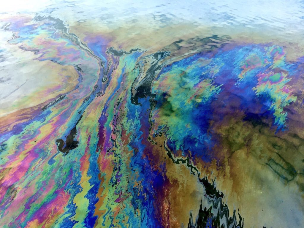 The USS Arizona held approximately 1.5 million gallons (5.7 million liters) of “Bunker-C” oil. The oil rising from the hull to the surface to this day is referred to as “black tears”.  #PearlHarbor82