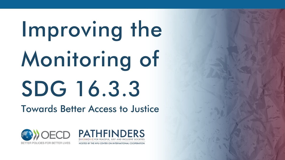 🌐 Democracy thrives on access to justice. As we hit the halfway point in implementing the #GlobalGoals, concerns rise. Are we on track for SDG16.3.3 on #AccessToJustice? 📄 The new @SDG16Plus-@OECDgov report unveils crucial findings: sdg16.plus/resources/impr… #SDG16Plus