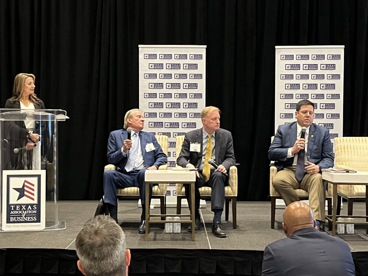 Hiring the workforce for the future! @txbiz panel @GC_President Jeremy McMillan, @TXHigherEdBoard Commissioner Keller and Chairman Hunt discuss the implementation of House Bill 8 on Community College Finance. @SanJacCollege is glad to be a part of the process.
