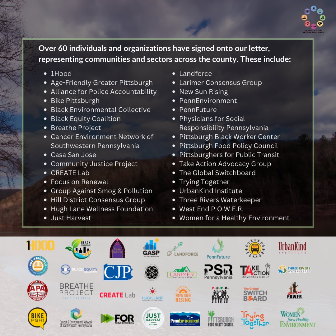 ejgppgh's tweet photo. Thank you to the over 60 individuals and organizations who have signed our letter! https://t.co/1RXSngv8To