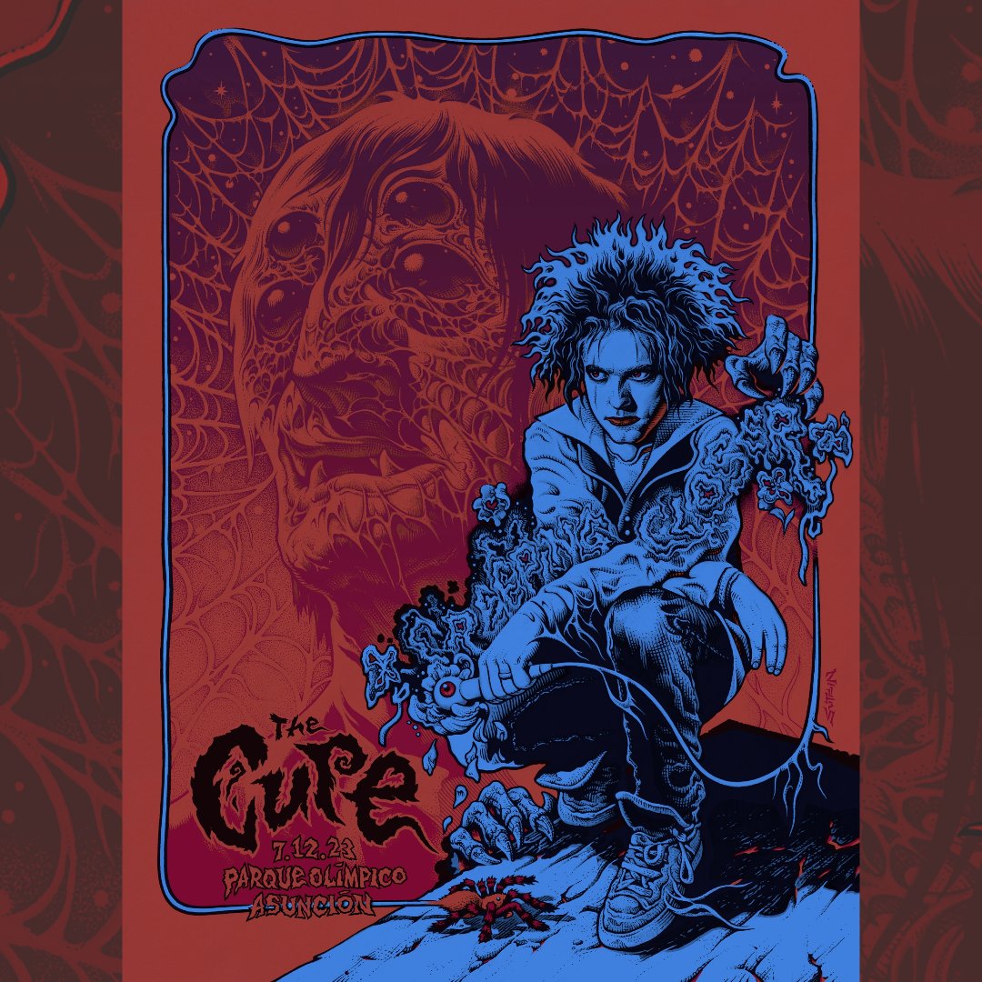 thecure's tweet photo. PENULTIMATE SHOW OF THE #LATAM2023 TOUR TONIGHT IN ASUNCIรN
ON STAGE AT 10:30PM
TICKETS ATย https://t.co/bYcV71GHFX
POSTER ON SALE NOW ATย https://t.co/XJrYnqlnGd
#SHOWSOFALOSTWORLD2023 https://t.co/RKdLayHGWU