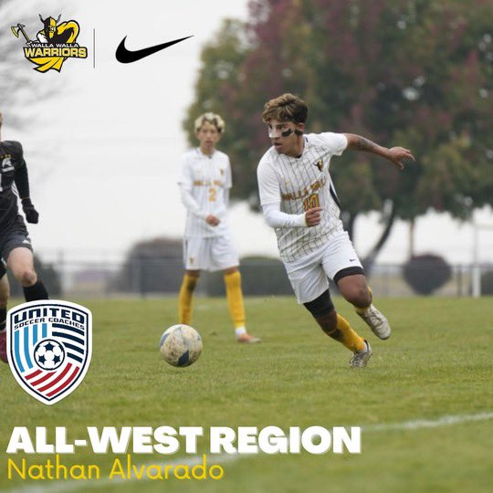 MSOC_WWCC's tweet photo. Congratulations to Sophomore Nathan Alvarado for earning United Soccer Coaches All-West Region Team! https://t.co/HDju7SKwih