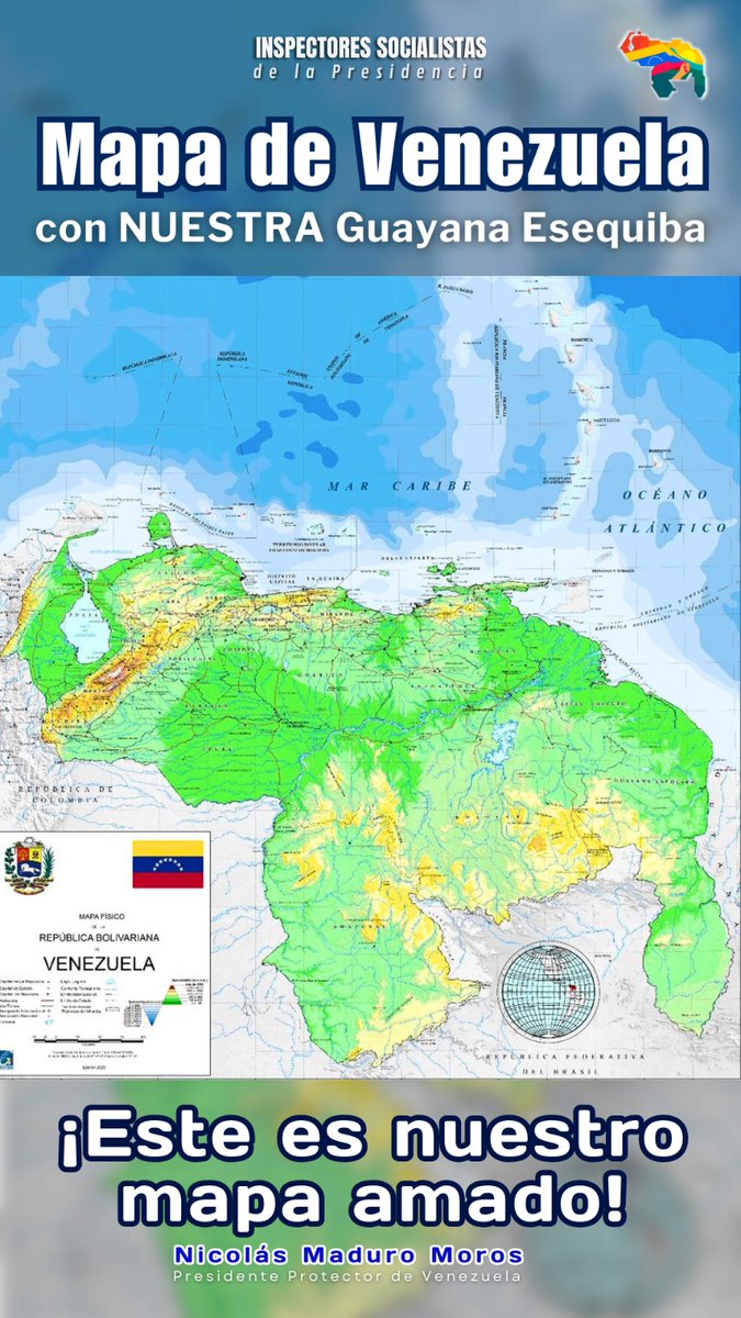 Saludo revolucionario y patriotico. Aquí  este mapa hoy espléndida y heroica la República Bolivariana de Venezuela.