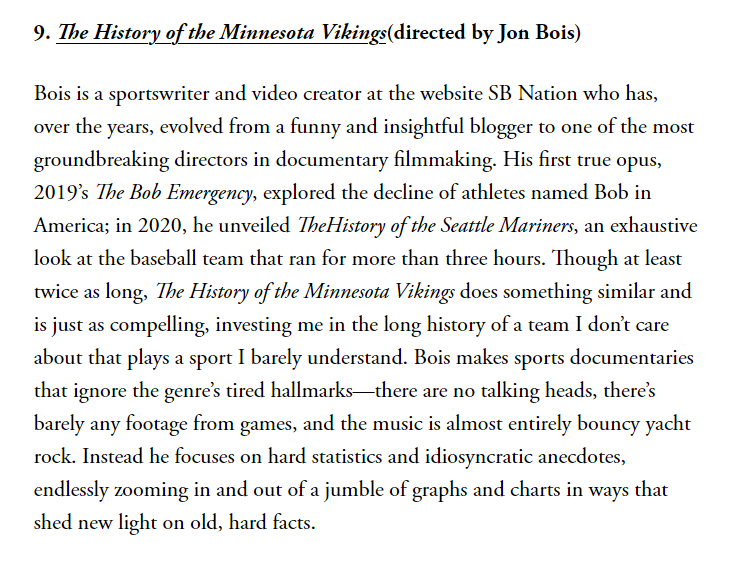 SBNation's tweet photo. Hey look that's us! @TheAtlantic named The History of the Minnesota Vikings one of the best films of the year

👏 @jon_bois @secretbase https://t.co/vLAmauBjEK