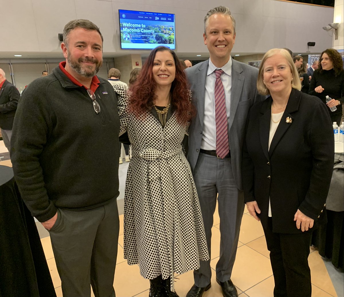 MillerMCPW's tweet photo. We enjoyed @MarkHackel’s positive & enthusiastic #MacombSoC about all the great things happening in the county and especially appreciate that he highlighted our department’s work on underground infrastructure, the environment and improving water quality. @MakeMacomb Your Home! https://t.co/oqBbJGsxET
