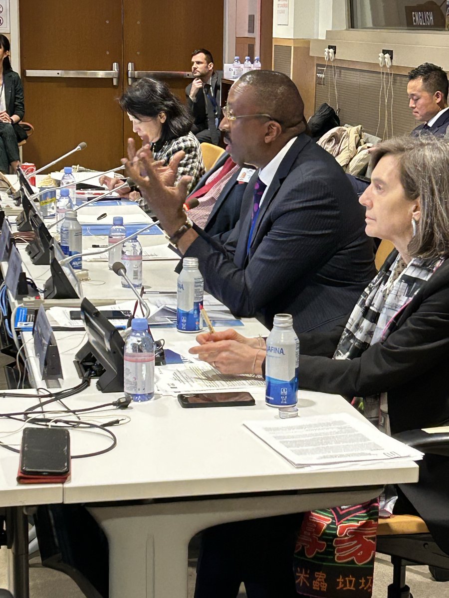 JapanMissionUN's tweet photo. At #Japan's side event of #ASP22 on "Fostering Complementarity through Capacity-Building and Cooperation", ICC Judge Akane, ICC President Hofmański, Mr. Munanura of #UNAFRI, & Amb Tickner, DPR of Colombia, discussed the fight against impunity through the #ICC
#RuleOfLaw https://t.co/OJ634ApsWY