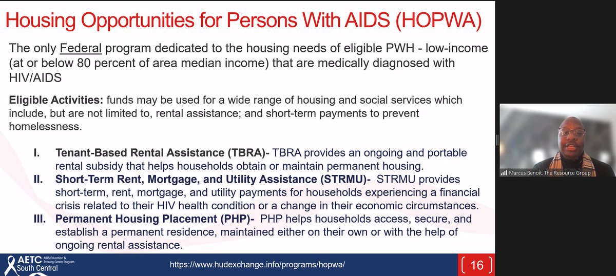 DYK about @HUD_HOPWA resources for PWH who may have 🏠 instability?

Fortunate to have @MarcusBenoit6 sharing resources with 40+ healthcare providers from around Houston.

The @ProjectECHO model allows us to bring together diverse & distant providers to learn best practices.