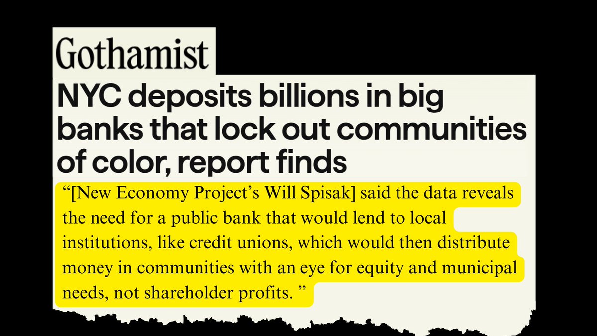 It's time we stopped putting our public dollars in banks that harm our communities

The clock is ticking⏰

<a href="/NYCCouncil/">New York City Council</a> <a href="/NYCSpeakerAdams/">Adrienne Adams</a>: pass The People's Bank Act now!
gothamist.com/news/nyc-depos…