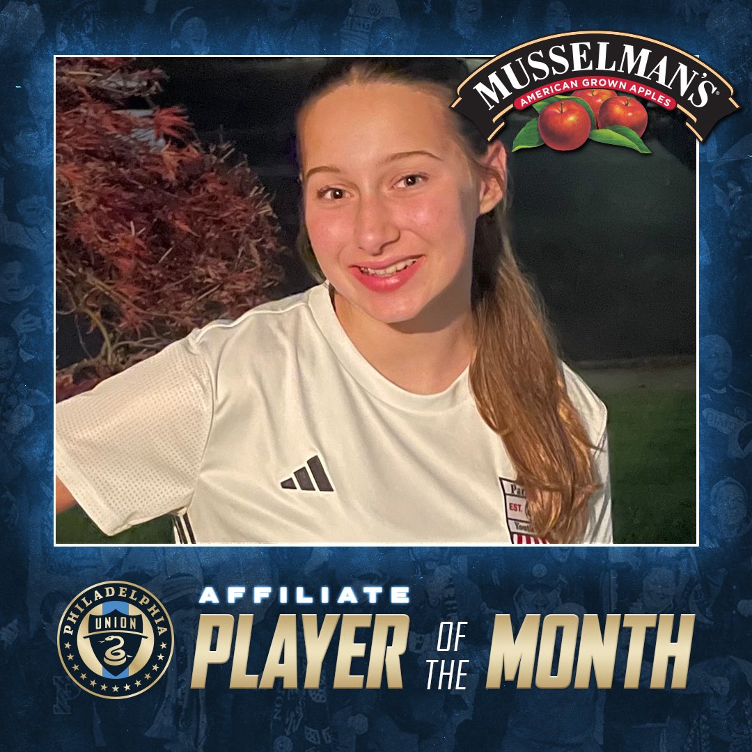 Introducing our @Musselmansapple Player of the Month, Kaelyn Erb of our Affiliate Club Parkwood! Kaelyn plays as a left-back for Parkwood and has been instrumental in their season. Congratulations, Kaelyn!