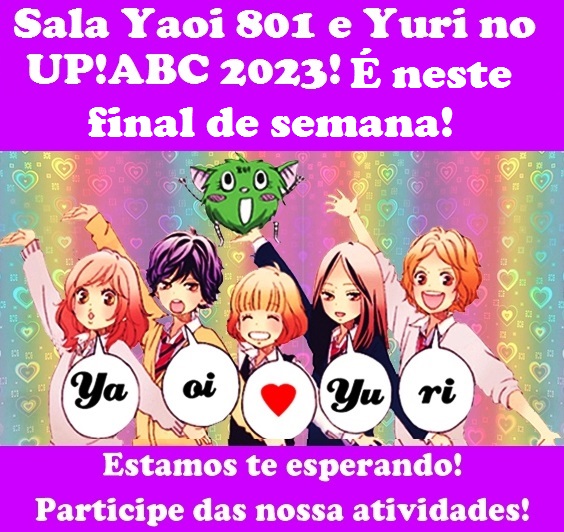 SalaYaoi801Yuri's tweet photo. É neste final de semana no @upabcfest  gente! Vamos adorar ver vocês na nossa sala! https://t.co/Vx7pkZQAkQ