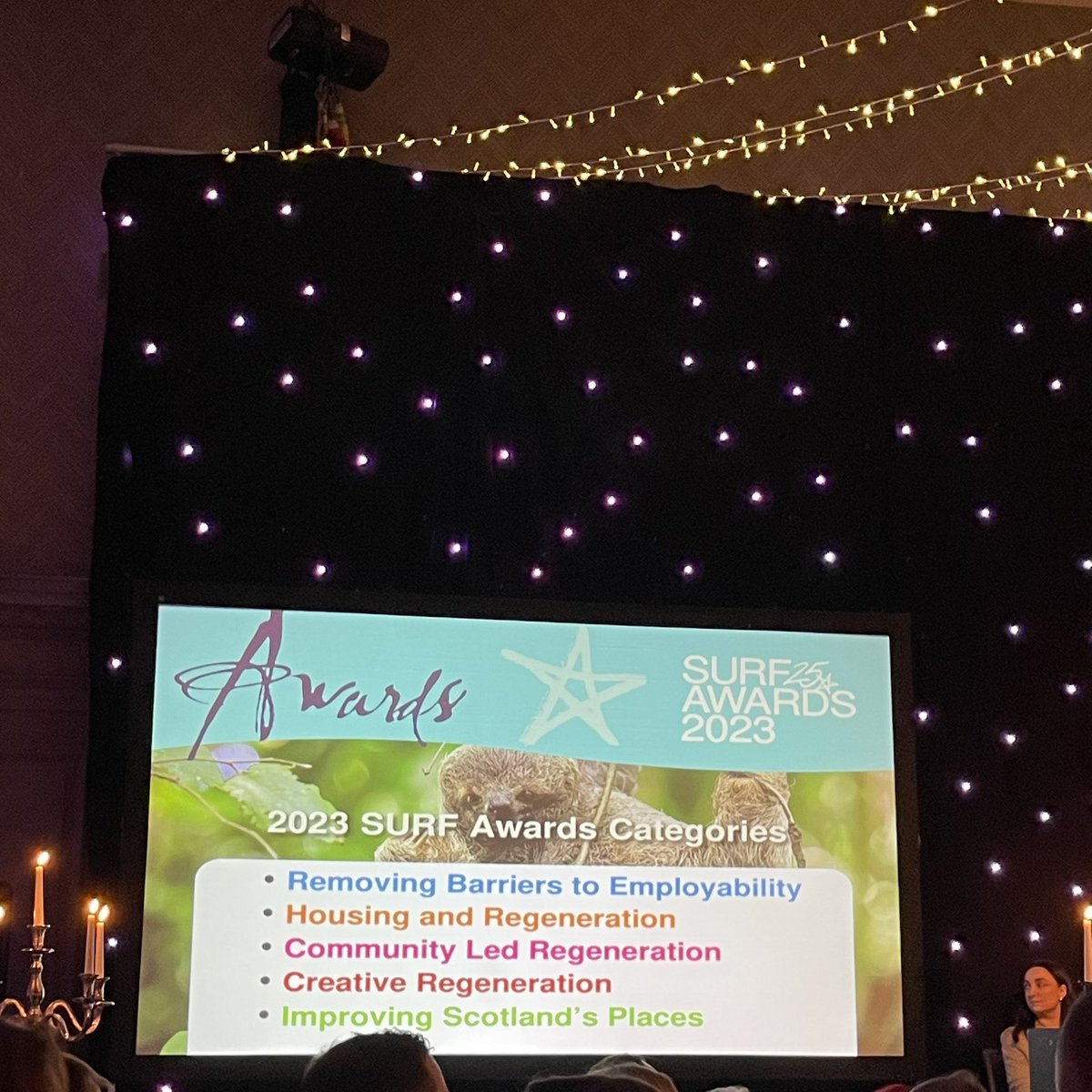 Incredible projects shortlisted - categories as seen below. Always an inspiring night. Delighted to get to meet so many folk regenerating places, and changing lives. #SURFAwards