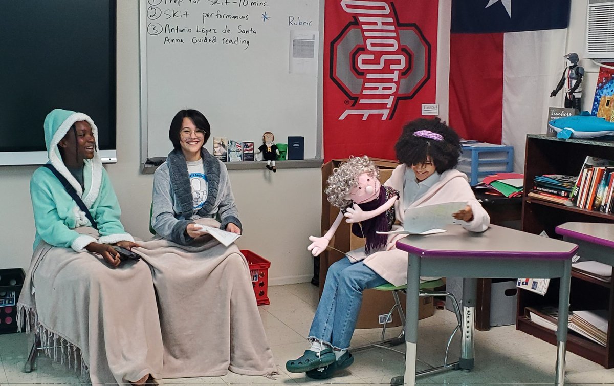 Monticelloman1's tweet photo. Students performing their Texas Revolution skits earlier this week. #datadoes @dataedwhite https://t.co/BQ12MzbDPS