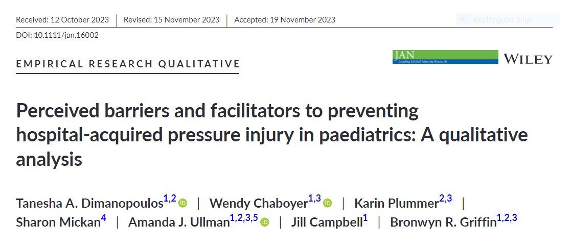 Griffith University Nursing & Midwifery (@griffithnursing) on Twitter photo 📢 Publication Alert 📢
Congratulations to A/Prof <a href="/brongriffin/">Bronwyn Griffin</a>, Dr @KarinPlummer, Prof <a href="/WendyChaboyer/">Wendy Chaboyer</a>, Prof <a href="/amanda_ullman/">Amanda Ullman</a> & authors on your recent publication in <a href="/jadvnursing/">Journal of Advanced Nursing</a> @Wiley_Nursing
Have a read here👇
onlinelibrary.wiley.com/doi/10.1111/ja… 📢 Publication Alert 📢
Congratulations to A/Prof <a href="/brongriffin/">Bronwyn Griffin</a>, Dr @KarinPlummer, Prof <a href="/WendyChaboyer/">Wendy Chaboyer</a>, Prof <a href="/amanda_ullman/">Amanda Ullman</a> & authors on your recent publication in <a href="/jadvnursing/">Journal of Advanced Nursing</a> @Wiley_Nursing
Have a read here👇
onlinelibrary.wiley.com/doi/10.1111/ja…