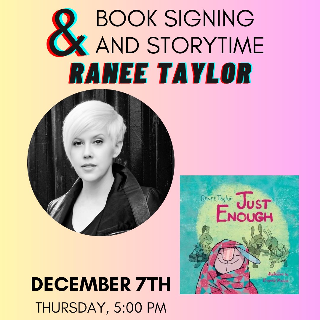 Make some time to stop by for a magical storytime and signing tonight with Ranee Taylor!

Storytime will begin at 5pm in our event space towards the back of the store. Afterwards books will be available for purchase and signing!
#bnauthors #bnauthorevent #booksigning #bnstorytime