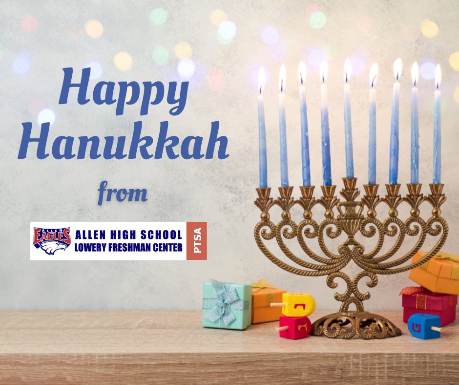 AllenPTSA's tweet image. Wishing a Happy Hanukkah to our Jewish families and friends! May it be a season filled with light, love and cherished moments.