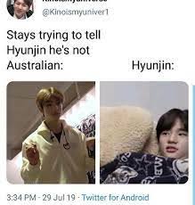 Spammmm357694's tweet photo. Let @hynjinnn_n be australian if he wants lmao https://t.co/u0vgyJzOCs